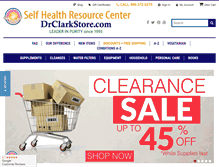 Tablet Screenshot of drclarkstore.com